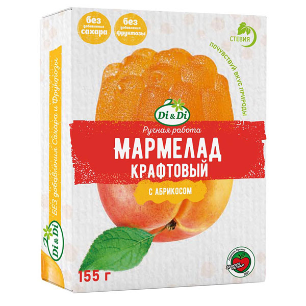 Мармелад без сахара с абрикосом, 155г