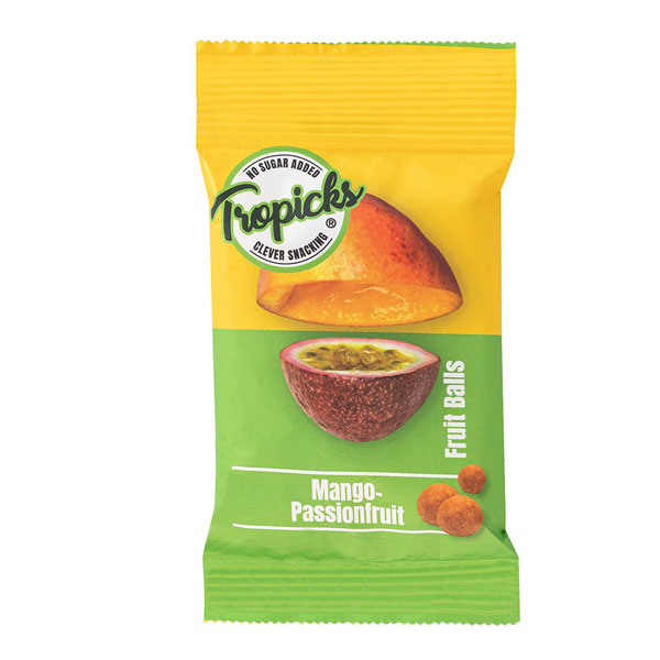 Kuivatatud mango-passioni pallid 50g “Tropics”