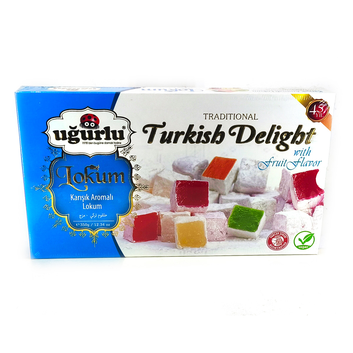 Турецкая сладость — Рахат-лукум ассорти с фруктово-ягодными вкусами 350 г