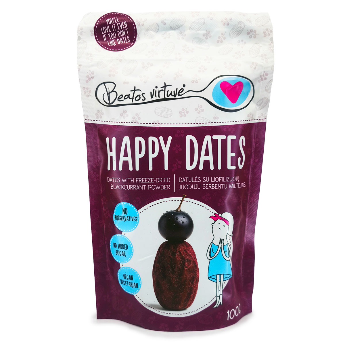 Финики с черной смородиной 100г «Happy dates»