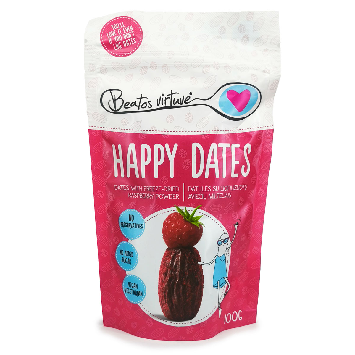 Финики с малиной 100г «Happy dates»