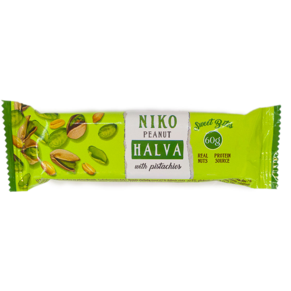 Maapähklihalvaa pistaatsiapähklitega 60g “NIKO”