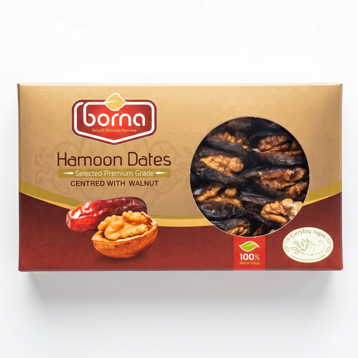 Hamoon täidetud datlid kreeka pähkliga 330g “Borna”
